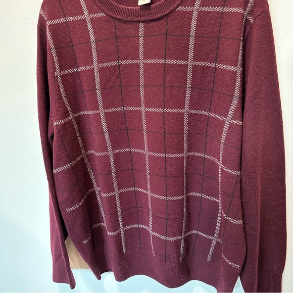 Dockers Men’s Size Large Comfort Touch Easy Care Burgundy Pullover Sweater - Picture 3 of 10